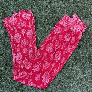 Red Paisley Palazzo Pants